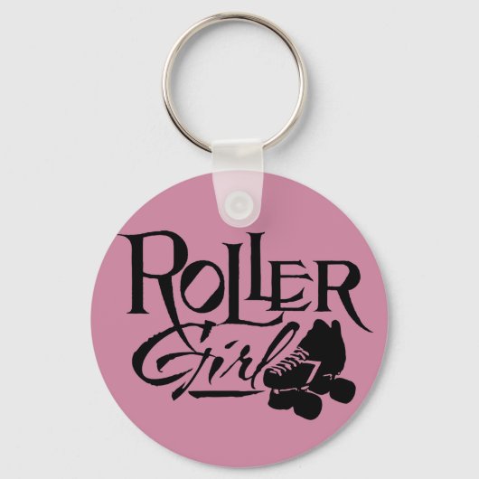 ローラーガール、ローラーダービー キーホルダー (正面)