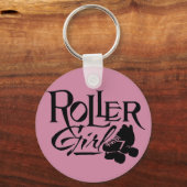 ローラーガール、ローラーダービー キーホルダー (正面)