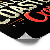 ローラーコースターおもしろいクルー遊園地ローラーコーア ポスター (角)