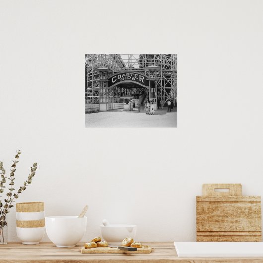 ローラーコースターアットグレンエコーパーク写真 ポスター (キッチン)