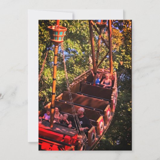 ローラーコースターアミューズメントパーク誕生日招待状 招待状 (正面)