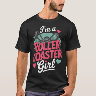 ローラーコースターガール アドベンチャー好き女子のテーマ Tシャツ