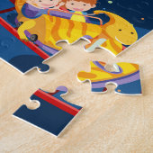 ローラーコースター宇宙アドベンチャー銀河系エイリアン ジグソーパズル (側面)