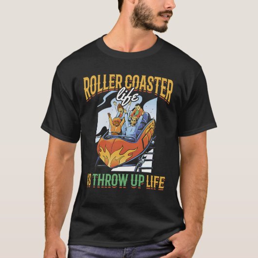 ローラーコースター寿命投入ライフ引用文カーニバル Tシャツ (正面)