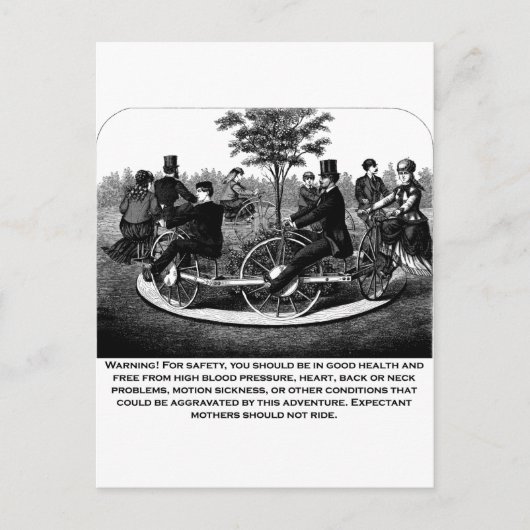 ローラーコースター警告ズ ポストカード (正面)