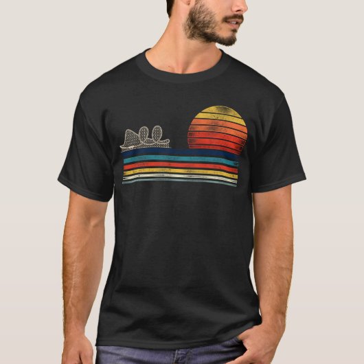 ローラーコースター遊園地ローラーコースターレトロ Tシャツ (正面)