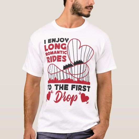 ローラーコースター遊園地Iロング楽しむ Tシャツ (正面)