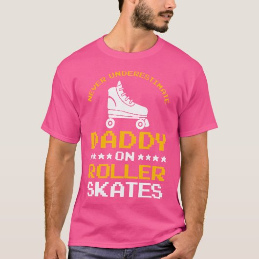 ローラースケーターお父さん ローラースケート Tシャツ (正面)