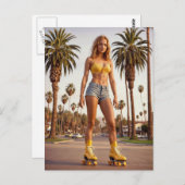 ローラースケーター女子撮影はがき ポストカード (正面/裏面)