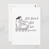 ローラースケーター追加文字はロック転がキッズブラックs ポストカード (正面/裏面)