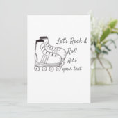 ローラースケーター追加文字はロック転がキッズブラックs 招待状 (スタンド正面)