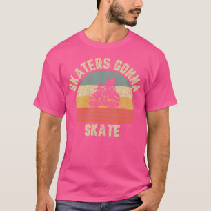 ローラースケートが楽しい70年代 80年代 スケーターはスケートする Tシャツ