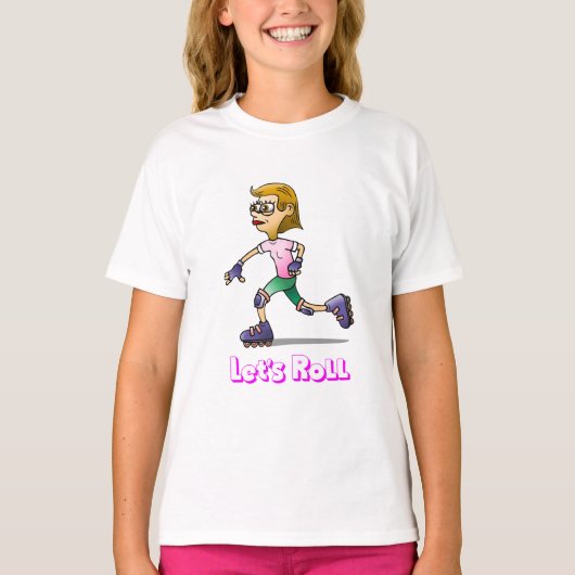ローラースケートでレッツゴー Tシャツ (正面)