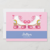 ローラースケートで滑るのバースデーパーティ招待状 招待状 (裏面)