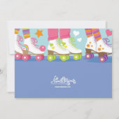 ローラースケートで滑るのパーティーの誕生日の招待状 招待状 (裏面)