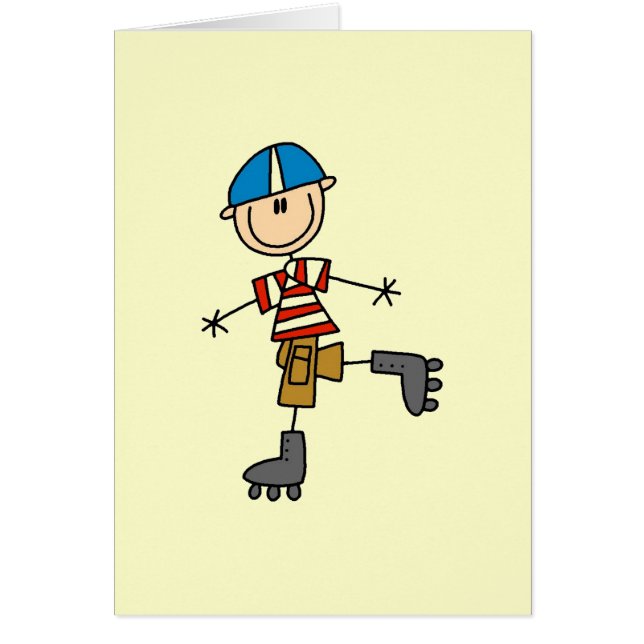 ローラースケートで滑るの棒の姿 (正面)