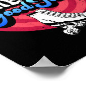 ローラースケートで滑るは1970年代のレトロを持つ ポスター (角)