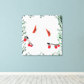 ローラースケートで滑るエビのウォールアート キャンバスプリント (インサイチュ (ウッドフロア))