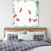 ローラースケートで滑るエビのウォールアート キャンバスプリント (インサイチュ (寝室))