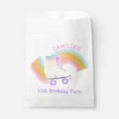 ローラースケートで滑るガールバースデーパーティー フェイバーバッグ (正面)