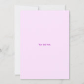 ローラースケートで滑るガールピンク誕生日 カード (裏面)