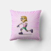 ローラースケートで滑るガール クッション (裏面)