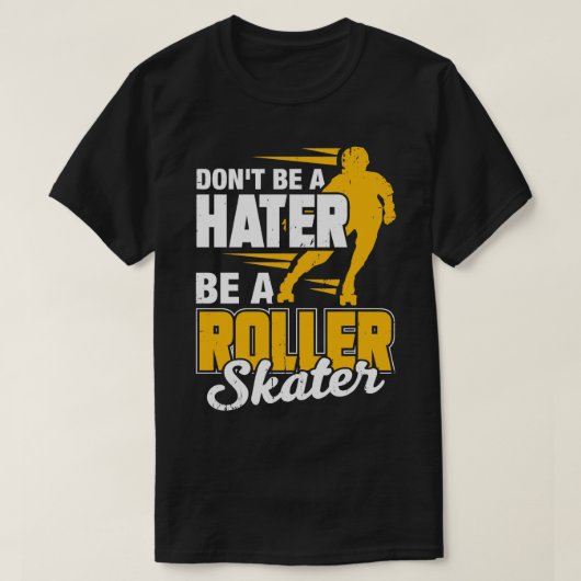 ローラースケートで滑るクワッドスケートスケーターの贈り物 Tシャツ (デザイン正面)