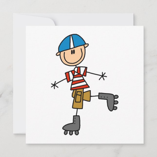 ローラースケートで滑るスティック図 (正面)