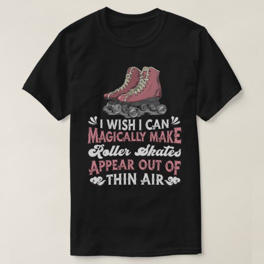 ローラースケートで滑るダービースケーター70sマジカルローラースカ tシャツ (デザイン正面)