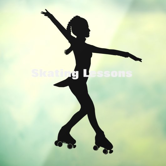 ローラースケートで滑るデザイン窓の貼り ウィンドウサイン (シート3)