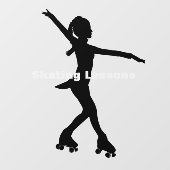 ローラースケートで滑るデザイン窓の貼り ウィンドウサイン (シート)