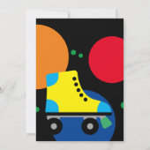 ローラースケートで滑るバースデーパーティ招待状 招待状 (裏面)