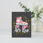 ローラースケートで滑るユニコーンラバーズレッツ転がパーティー ポストカード (スタンド正面)