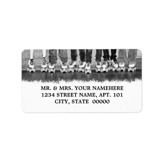 ローラースケートで滑るラベル ラベル (正面)