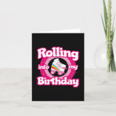 ローラースケートで滑るリンク誕生日パーティーキッズスケート カード (正面)