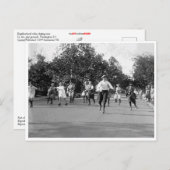 ローラースケートで滑るレース ポストカード (正面/裏面)