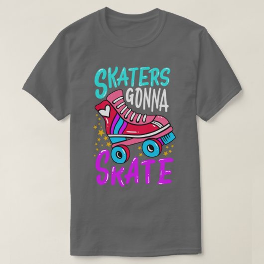 ローラースケートで滑るローラースケート1 Tシャツ (デザイン正面)