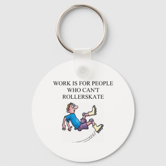 ローラースケートで滑る事故 キーホルダー (正面)