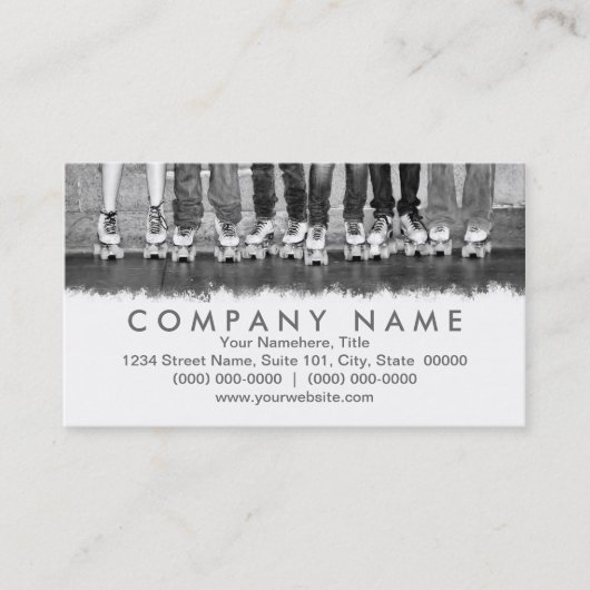 ローラースケートで滑る名刺 名刺 (正面)