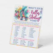 ローラースケートで滑る名台座看板 台座サイン (正面)