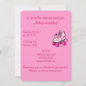 ローラースケートで滑る誕生日パーティーの招待 招待状 (裏面)