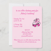 ローラースケートで滑る誕生日パーティーへの招待 招待状 (裏面)