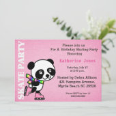 ローラースケートで滑る誕生日パーティーへの招待 招待状 (スタンド正面)