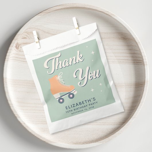ローラースケートで滑る誕生日パーティー フェイバーバッグ