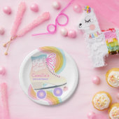 ローラースケートで滑る誕生日パーティー ペーパープレート (パーティー)