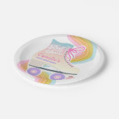 ローラースケートで滑る誕生日パーティー ペーパープレート (アングル)