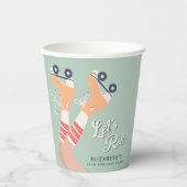 ローラースケートで滑る誕生日パーティー 紙コップ (正面)