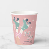 ローラースケートで滑る誕生日パーティー 紙コップ (正面)