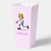 ローラースケートで滑る誕生日ピンク フェイバーボックス (裏面)