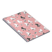 ローラースケートとカセットtとのシームレスパターン ノートブック (右側)